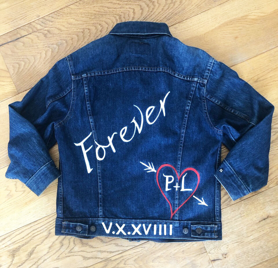 Custom printed denim jacket best sale